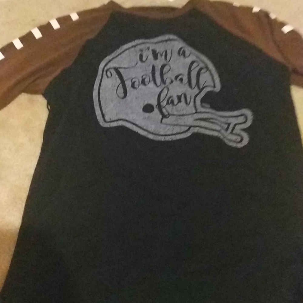 Black and brown football T